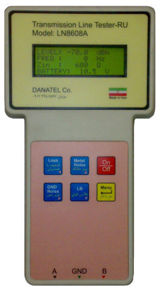 transmission line tester - Rx unit
(line analyzer) لاين آنالايزر
(level meter) تضعيف سنج